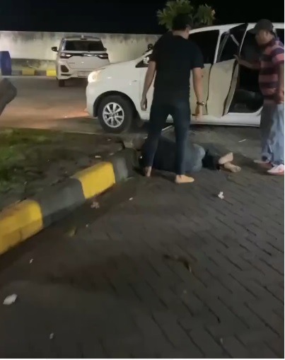 Lokasi rest area kilometer 45 Tol Tangerang-Merak yang menjadi tempat insiden penembakan tragis, melibatkan dua warga Aceh