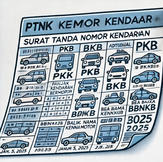 Ilustrasi Surat Tanda Nomor Kendaraan (STNK) termasuk tambahan pajak opsional untuk PKB dan BBNKB berlaku pada 5 Januari 2025