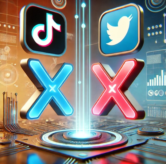 dua platform media sosial yang kemungkinan akan bergabung jika Elon Musk membeli TikTok dari ByteDance, menyusul undang-undang AS yang mewajibkan divestasi perusahaan China tersebut.